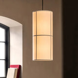 Lampadari moderni in tessuto trasparente cilindrico - clowasit.com