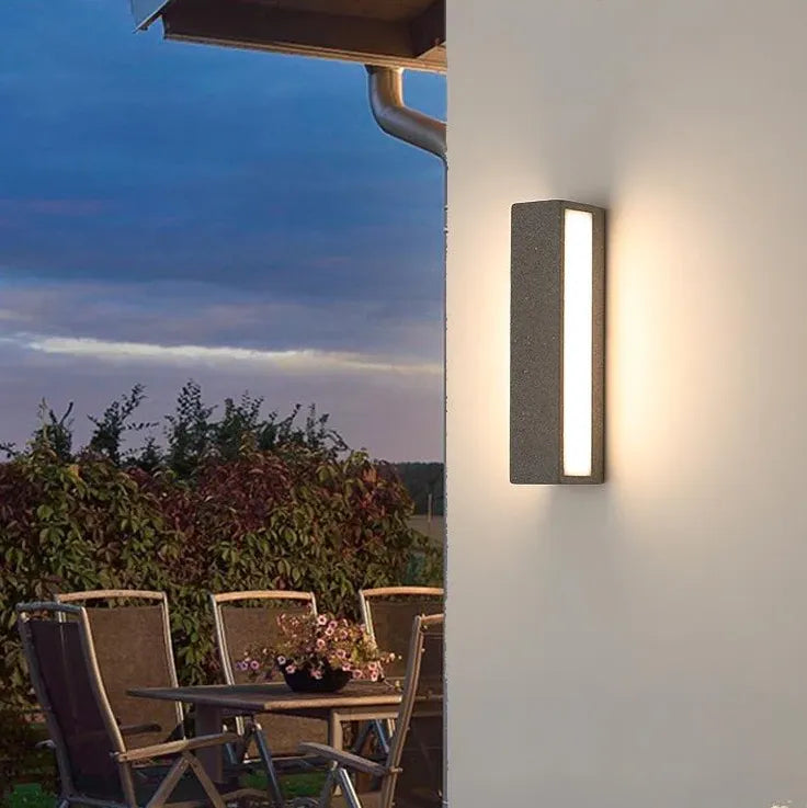 Applique per esterno doppia luce rettangolare moderno - clowasit.com