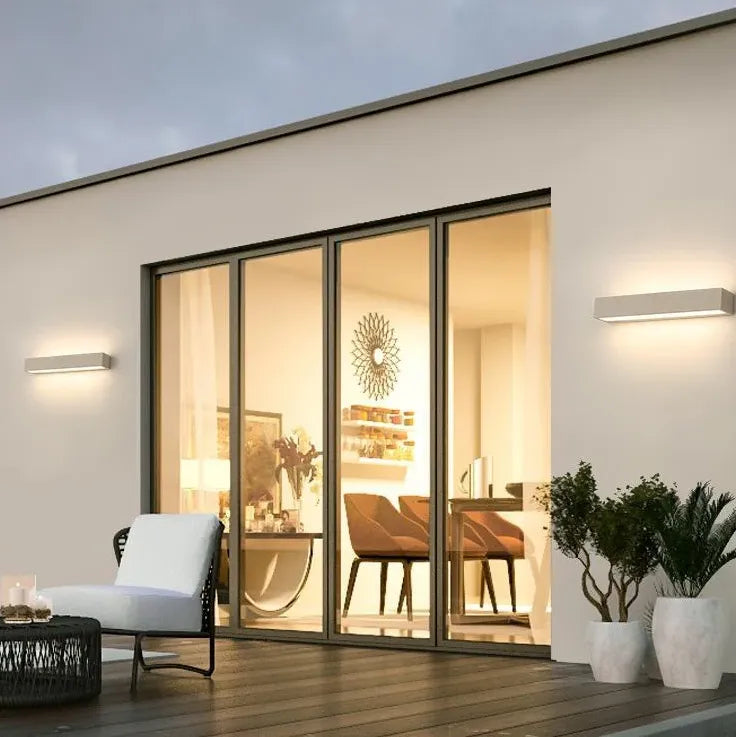 Applique per esterno doppia luce rettangolare moderno - clowasit.com