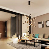 Lampadario moderno soggiorno led elegante geometrico - clowasit.com