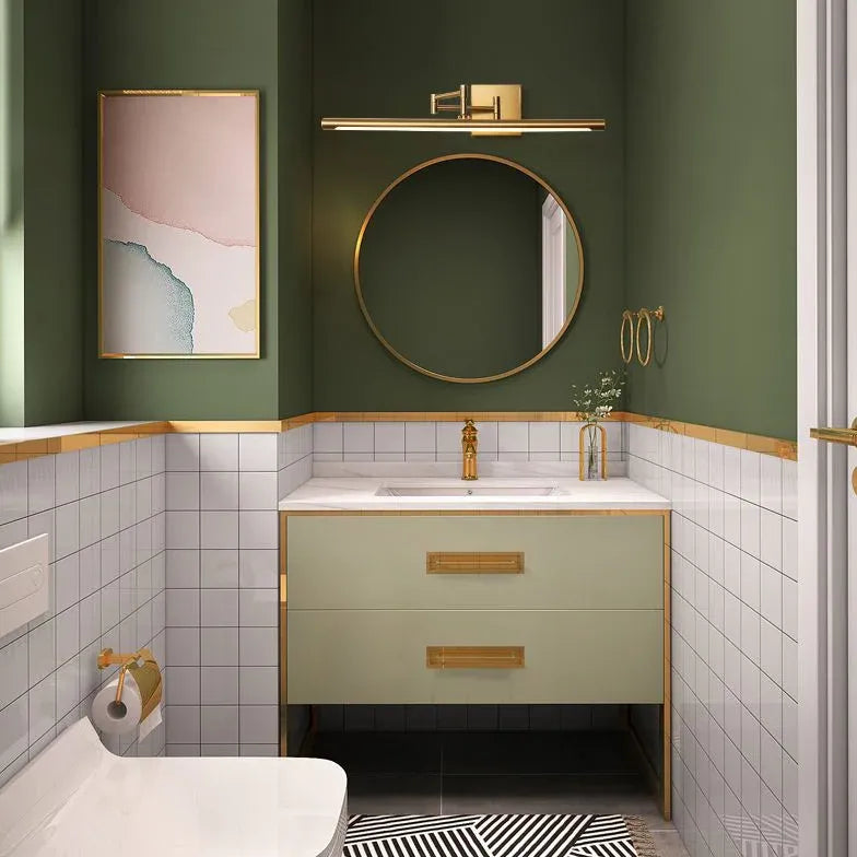 Lampada led da specchio dorata per bagno - clowasit.com