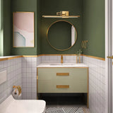Lampada led da specchio dorata per bagno - clowasit.com