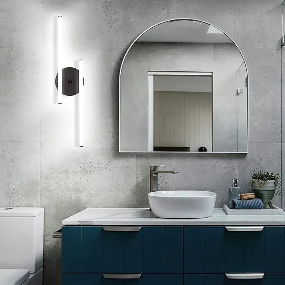 Applique Nere Design Moderno a Doppia Lineare - clowasit.com