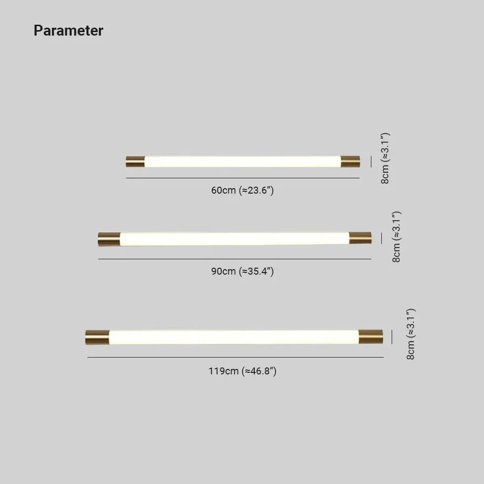 Lampada da parete a LED tubo dorato - clowasit.com