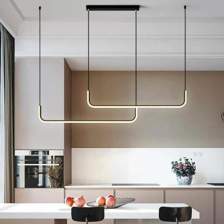 Lampadario moderno per cucina design a U incrociato - clowasit.com