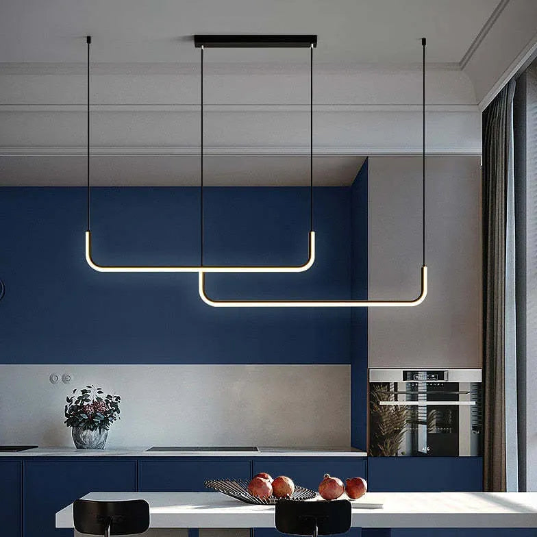 Lampadario moderno per cucina design a U incrociato - clowasit.com