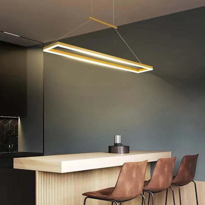 Lampadari in metallo moderni design rettangolare minimalista - clowasit.com