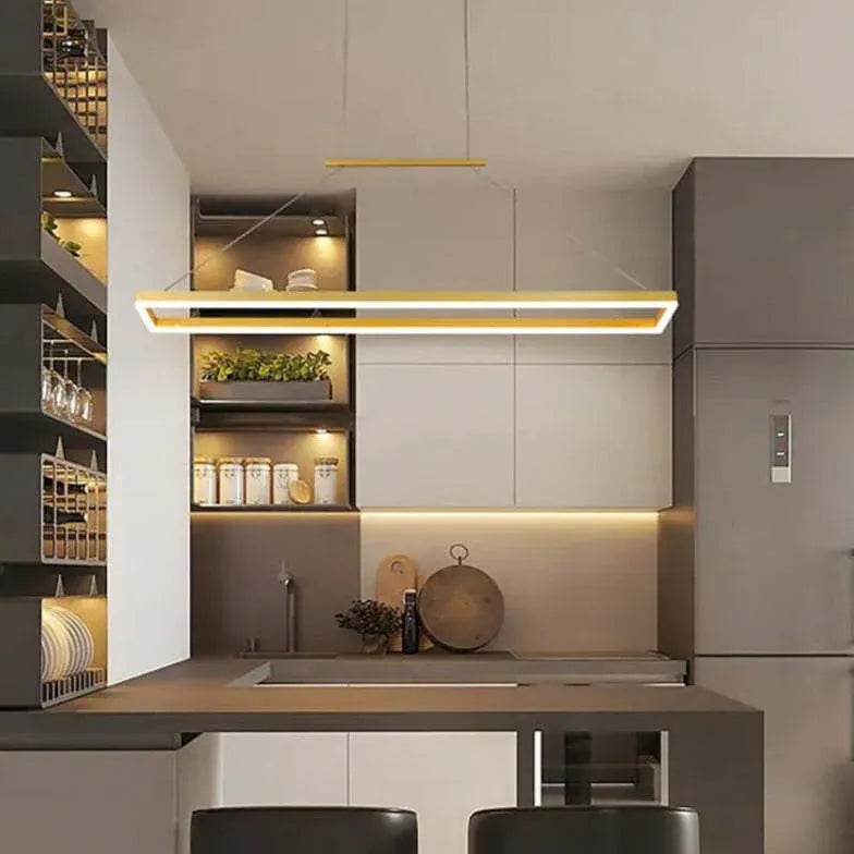 Lampadari in metallo moderni design rettangolare minimalista - clowasit.com