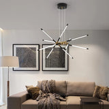 Lampadari lunghi moderni design LED nero elegante - clowasit.com