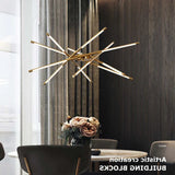 Lampadari lunghi moderni design LED nero elegante - clowasit.com