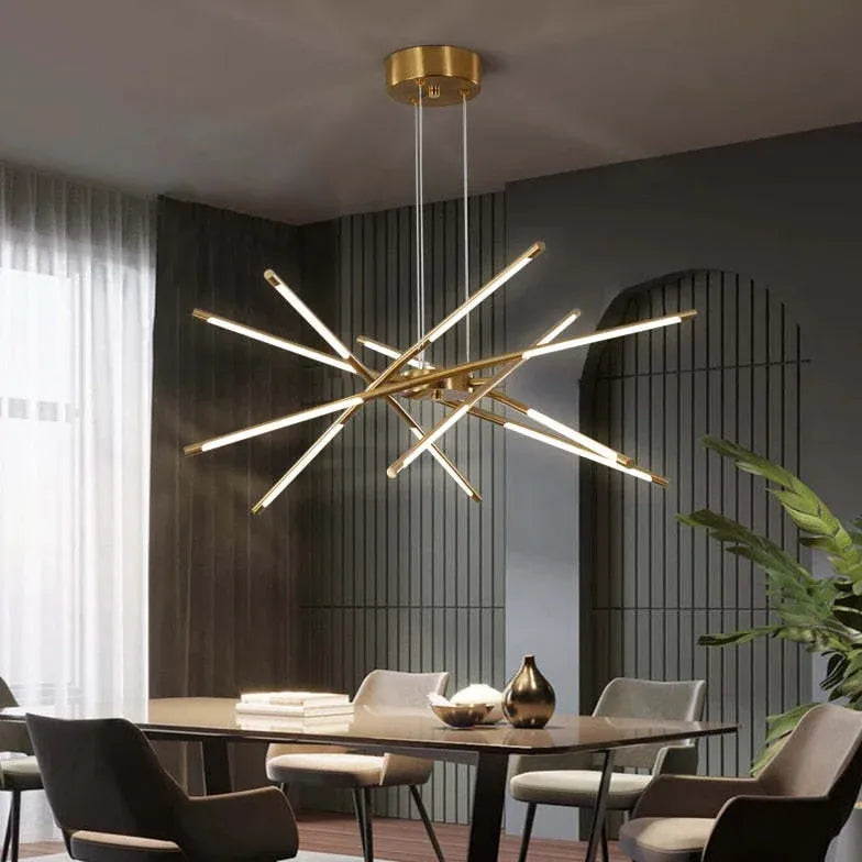 Lampadari lunghi moderni design LED nero elegante - clowasit.com