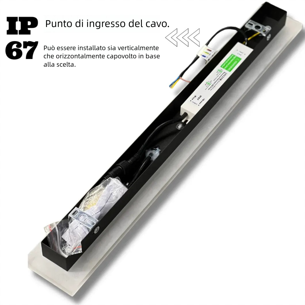 Minimalista lunga applique da esterno a led - Clowasit.com
