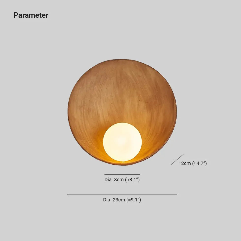 Lampada parete rotonda resina lineare - clowasit.com