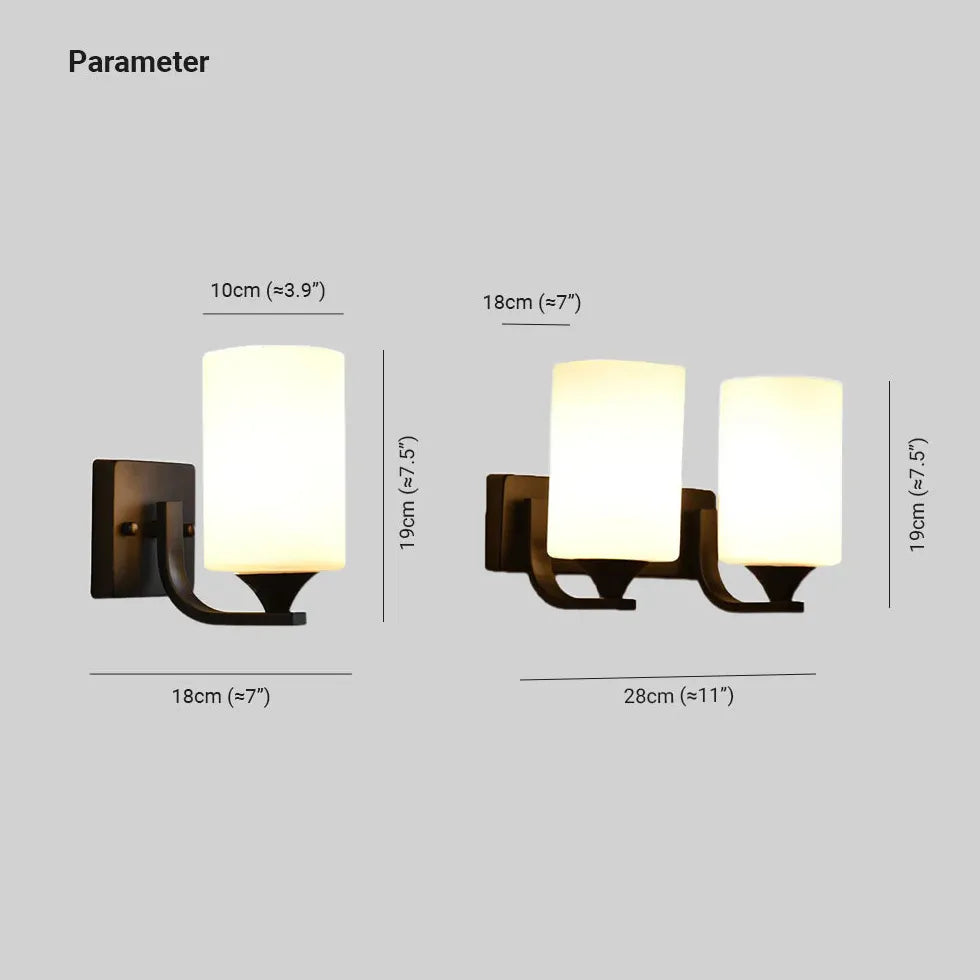 Applique Nere Parete con Paralume a Cilindro - clowasit.com