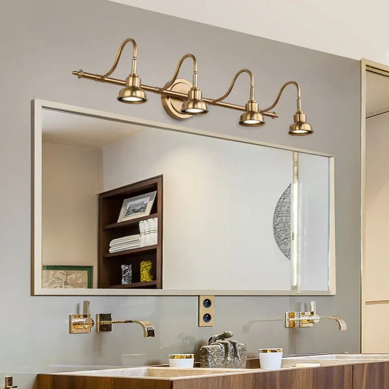 Faretti illuminazione bagno Lampade dorate industriali eleganti - clowasit.com