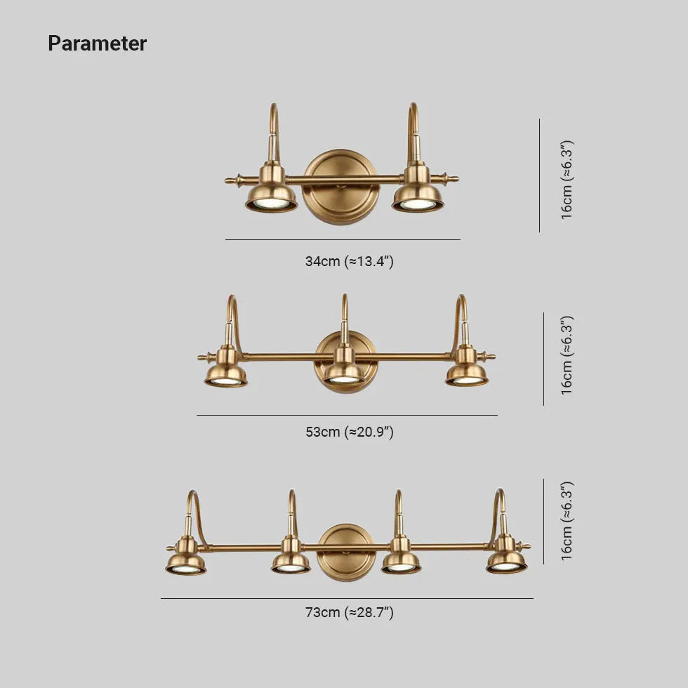 Faretti illuminazione bagno Lampade dorate industriali eleganti - clowasit.com