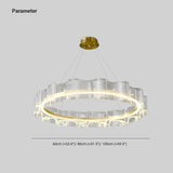 Lampadario Moderno Rotondo Elegante Design Dorato LED - clowasit.com
