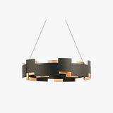 Lampadario Camera Design Geometria Nera e Oro - clowasit.com