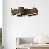 Lampadario Camera Design Geometria Nera e Oro - clowasit.com