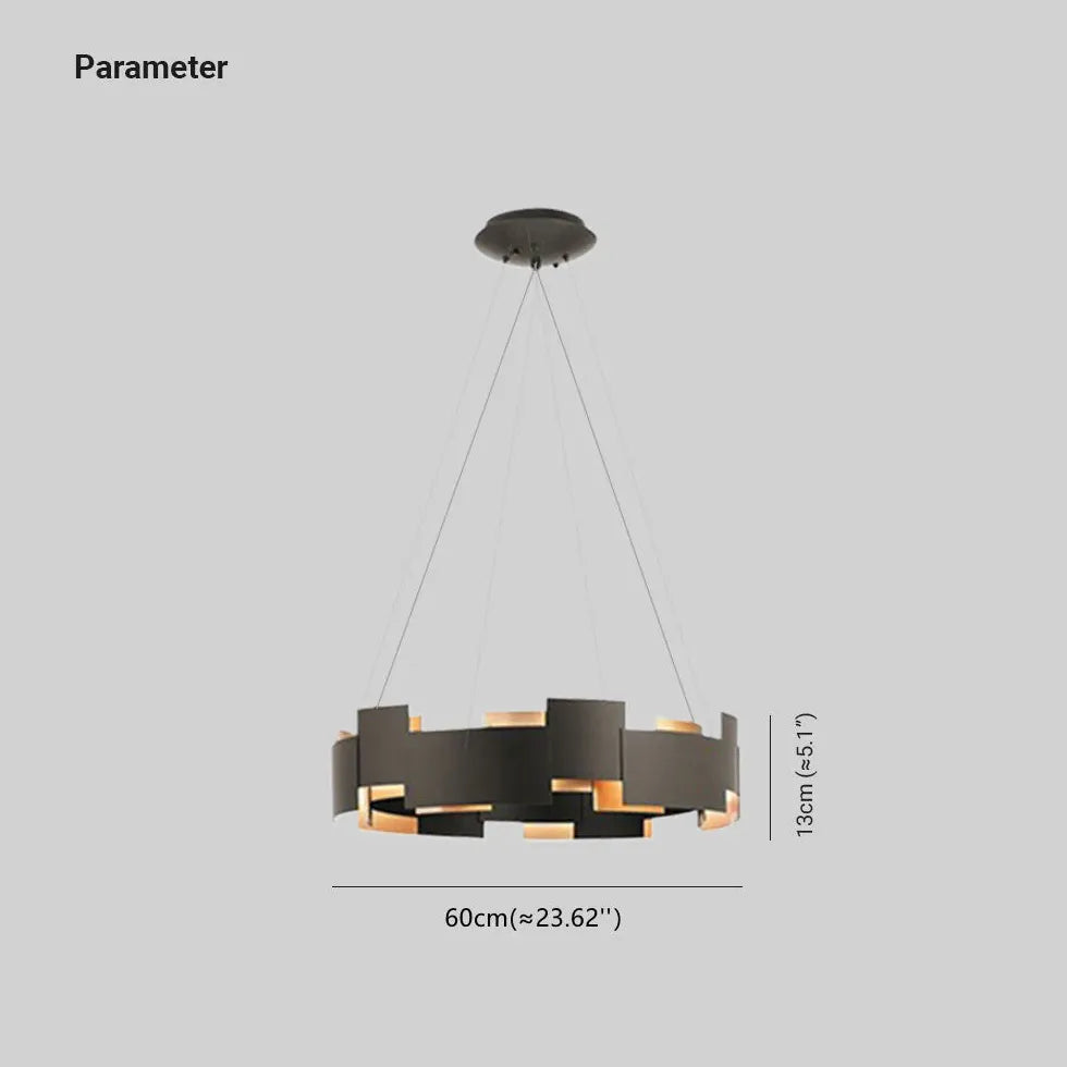Lampadario Camera Design Geometria Nera e Oro - clowasit.com