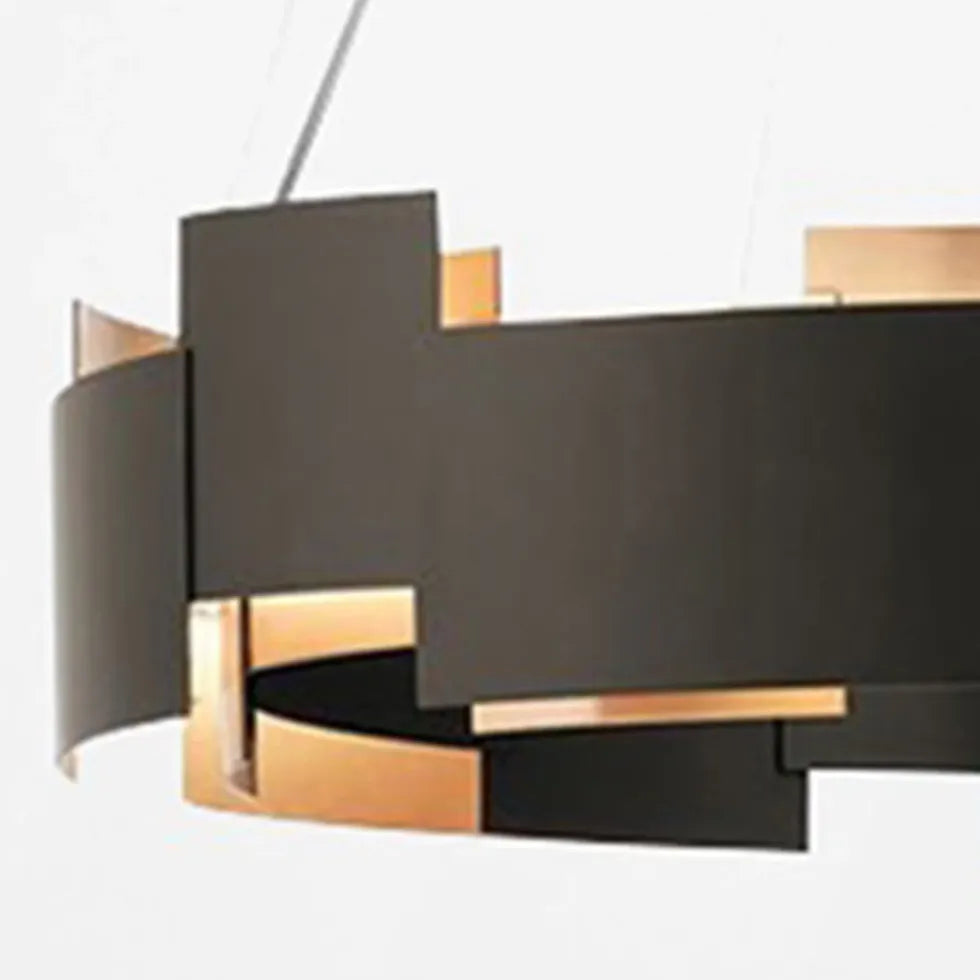 Lampadario Camera Design Geometria Nera e Oro - clowasit.com