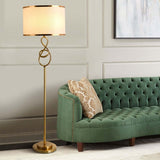 Lampada da tavolo oro elegante forma cilindrica - Clowasit.com