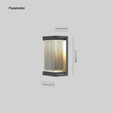 Lampada da esterno parete vetro righe moderno - Clowasit.com