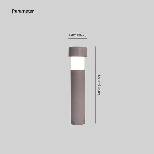 Lampada da terra cilindrica grigia minimalista - clowasit.com