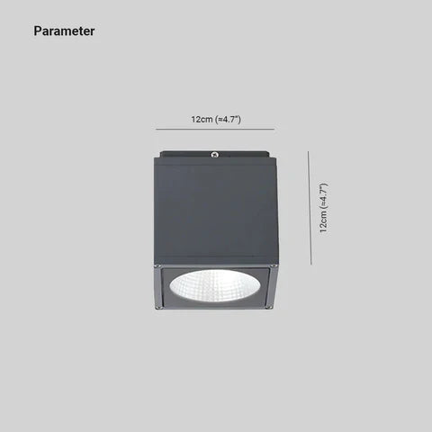 Plafoniera per corridoio Design Nero Prisma - clowasit.com