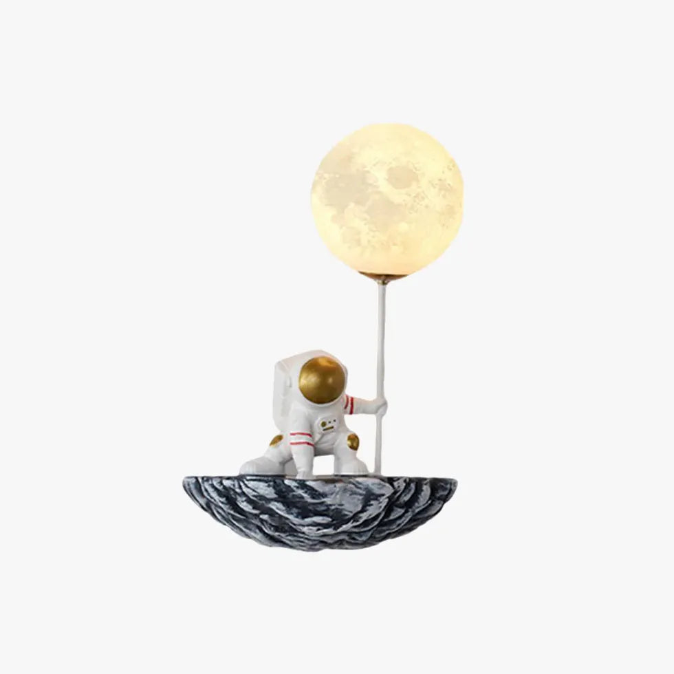 Applique da parete cameretta Astronauta sulla luna - clowasit.com