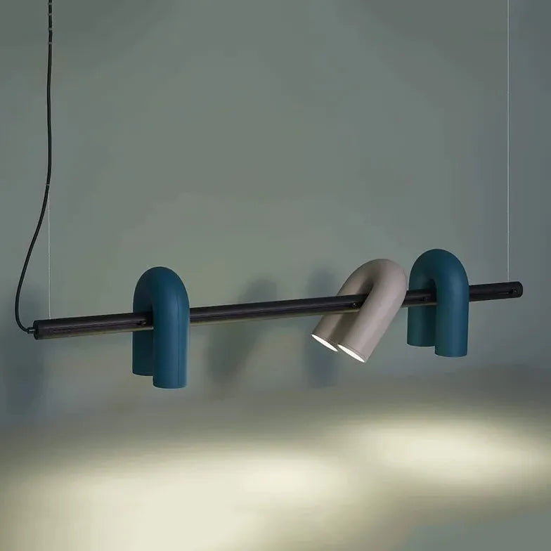 Lampadari sospesi led U forma nera - clowasit.com