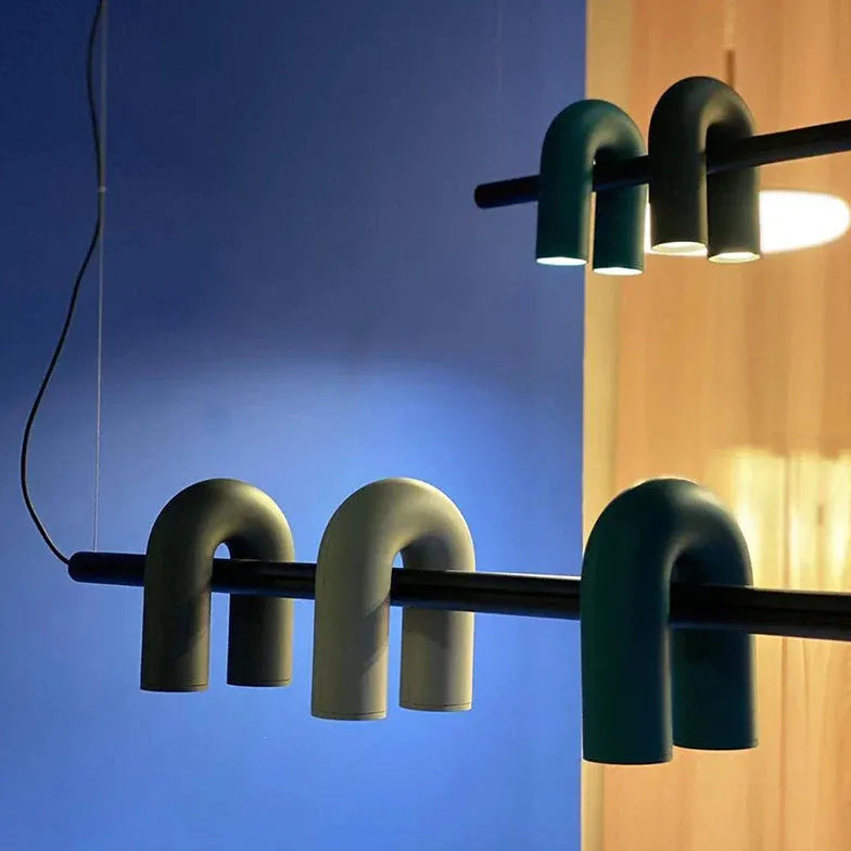 Lampadari sospesi led U forma nera - clowasit.com