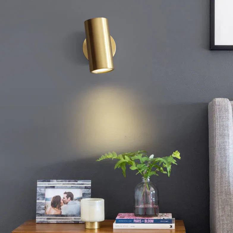 Faretti da salotto LED cilindro dorato - clowasit.com