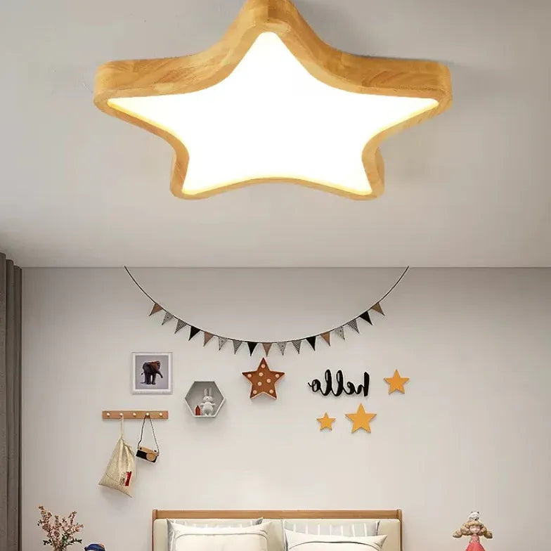 Plafoniere moderne a parete Stelle in Legno - clowasit.com