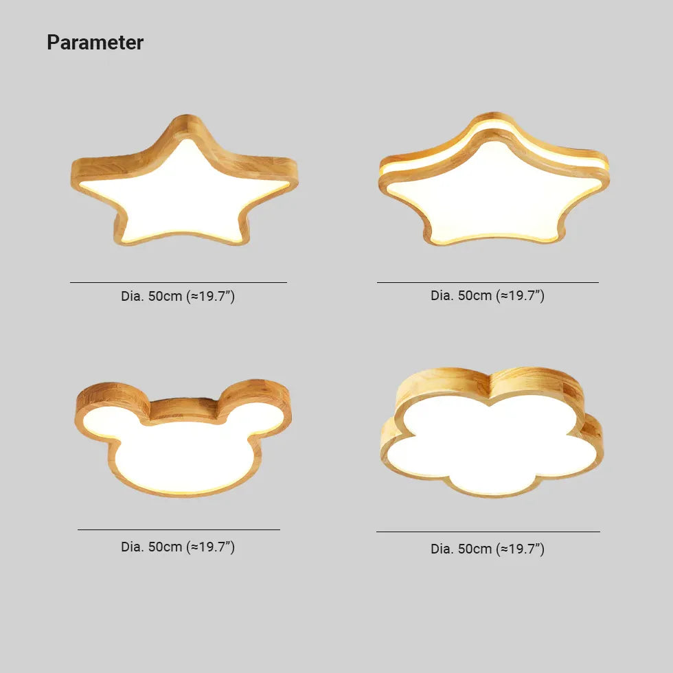 Plafoniere moderne a parete Stelle in Legno - clowasit.com