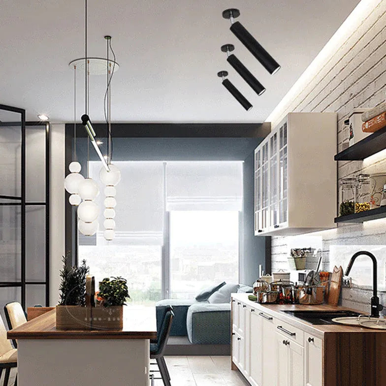 Applique da soffitto moderne per cilindro nero - clowasit.com