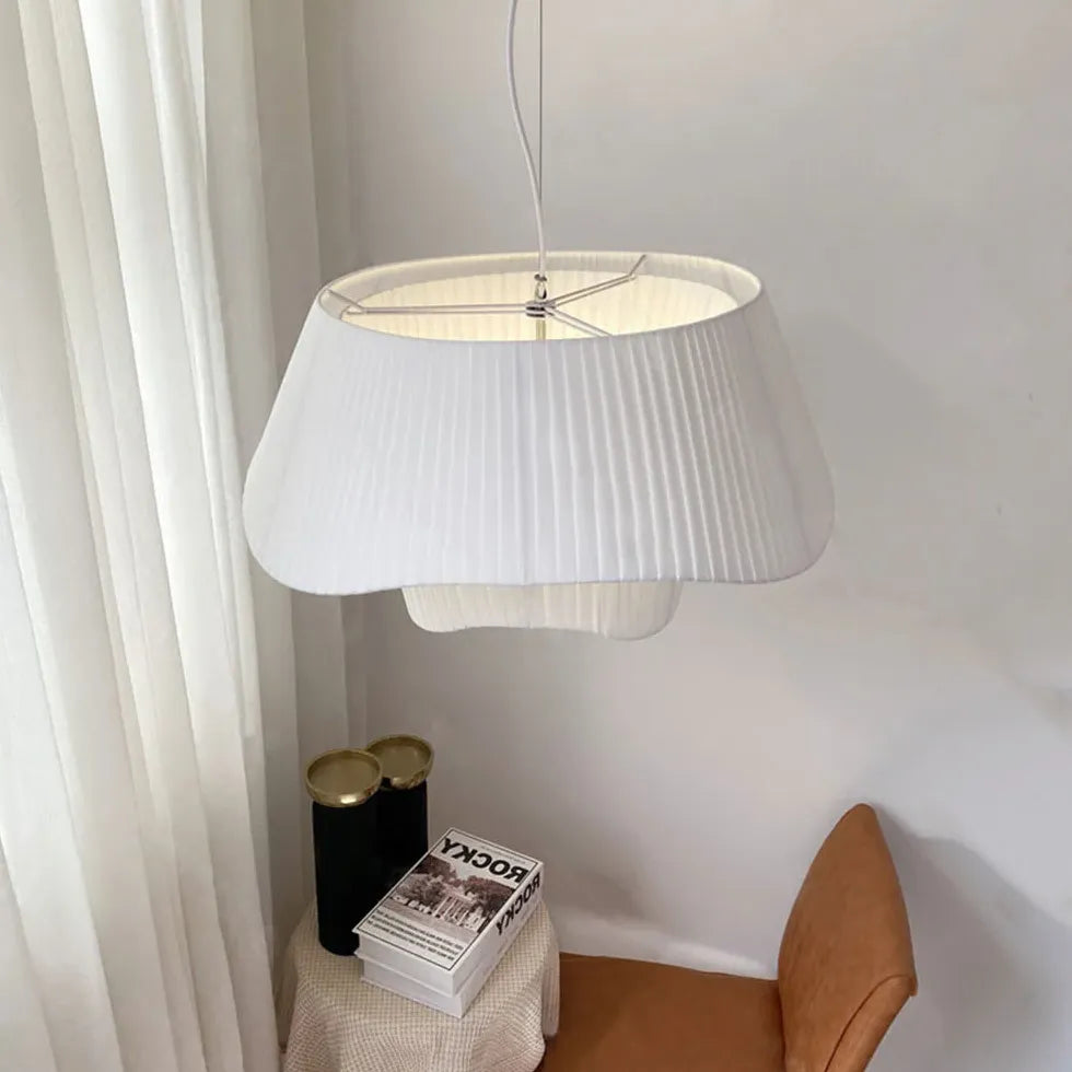 Lampadario Stoffa Moderni Elegante con Linee Curve - clowasit.com