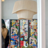 Lampadario Stoffa Moderni Elegante con Linee Curve - clowasit.com