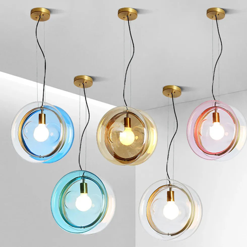 Lampadario a sospensione in vetro Colori moderni - clowasit.com