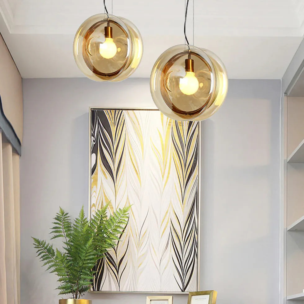 Lampadario a sospensione in vetro Colori moderni - clowasit.com