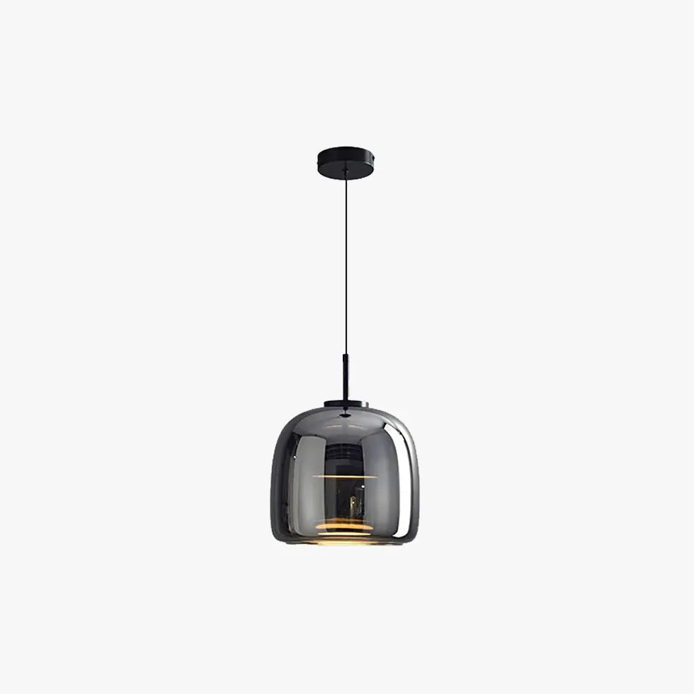 Lampadari moderni sospesi soggiorno Vetro nero trasparente - clowasit.com
