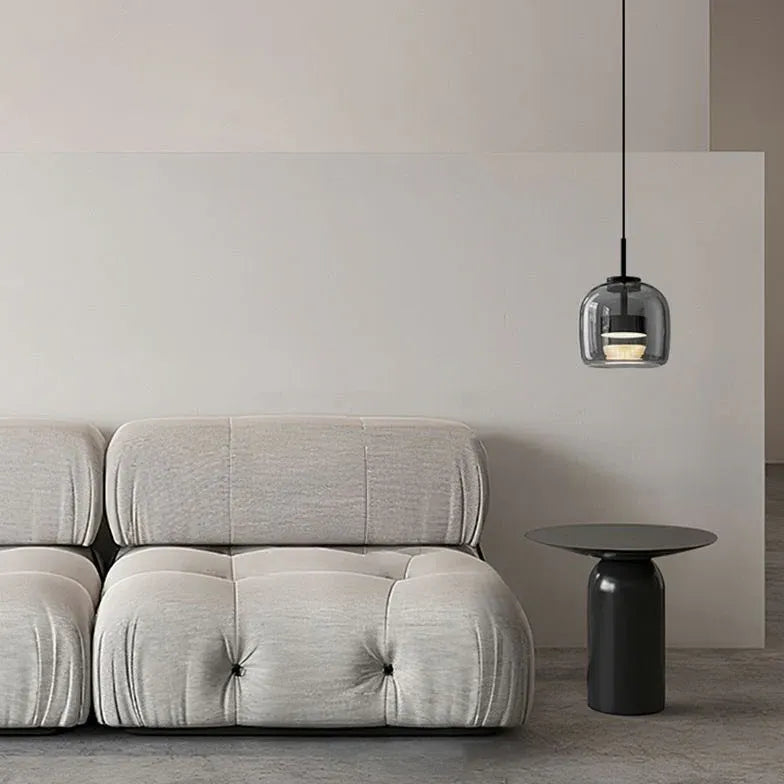 Lampadari moderni sospesi soggiorno Vetro nero trasparente - clowasit.com