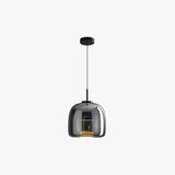 Lampadari moderni sospesi soggiorno Vetro nero trasparente - clowasit.com