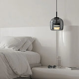Lampadari moderni sospesi soggiorno Vetro nero trasparente - clowasit.com