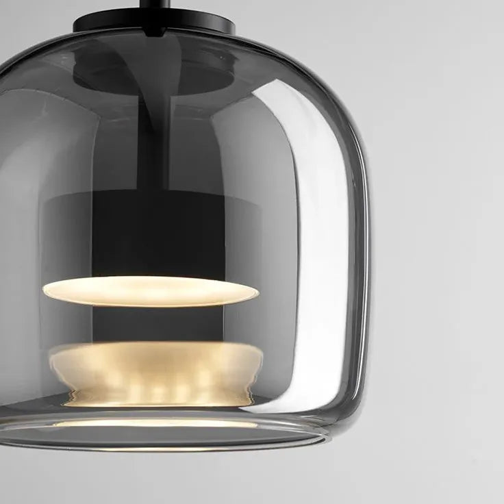 Lampadari moderni sospesi soggiorno Vetro nero trasparente - clowasit.com