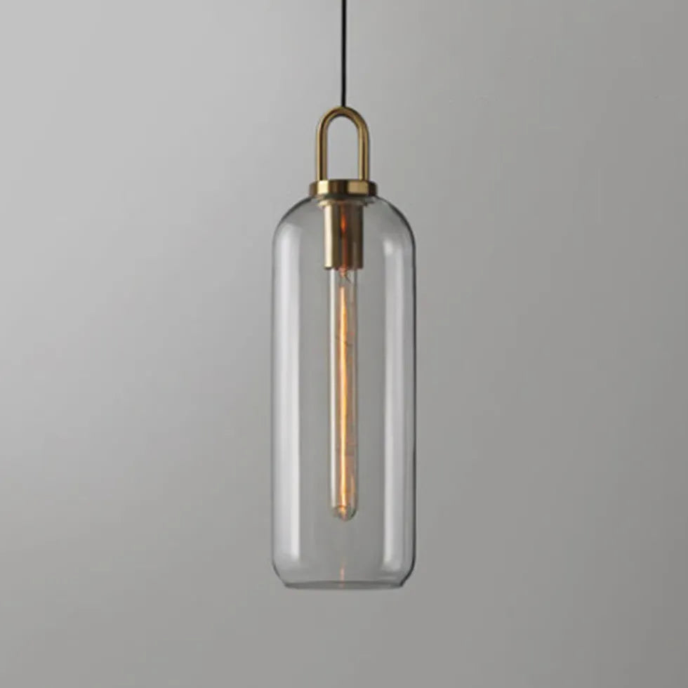 Lampadario Vetro Trasparente Design Industriale Moderno - clowasit.com