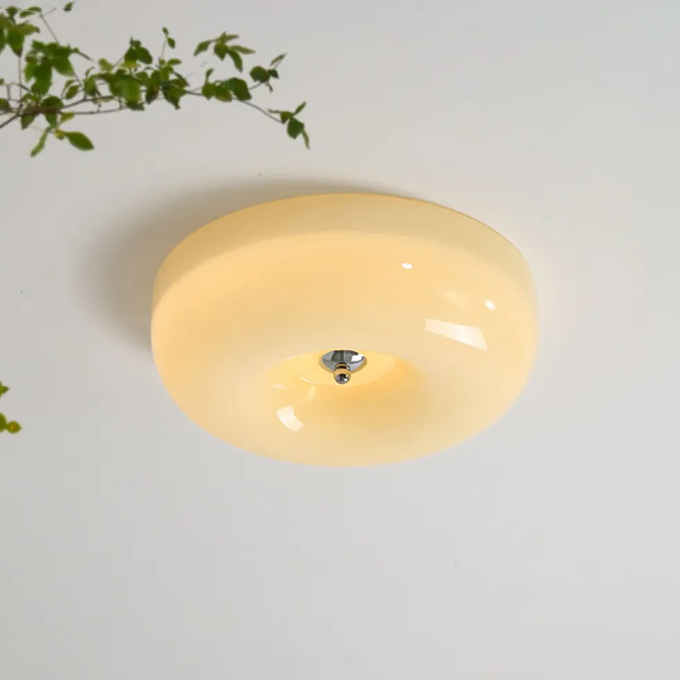 Plafoniera led da incasso Vetro Giallo Rotondo - clowasit.com