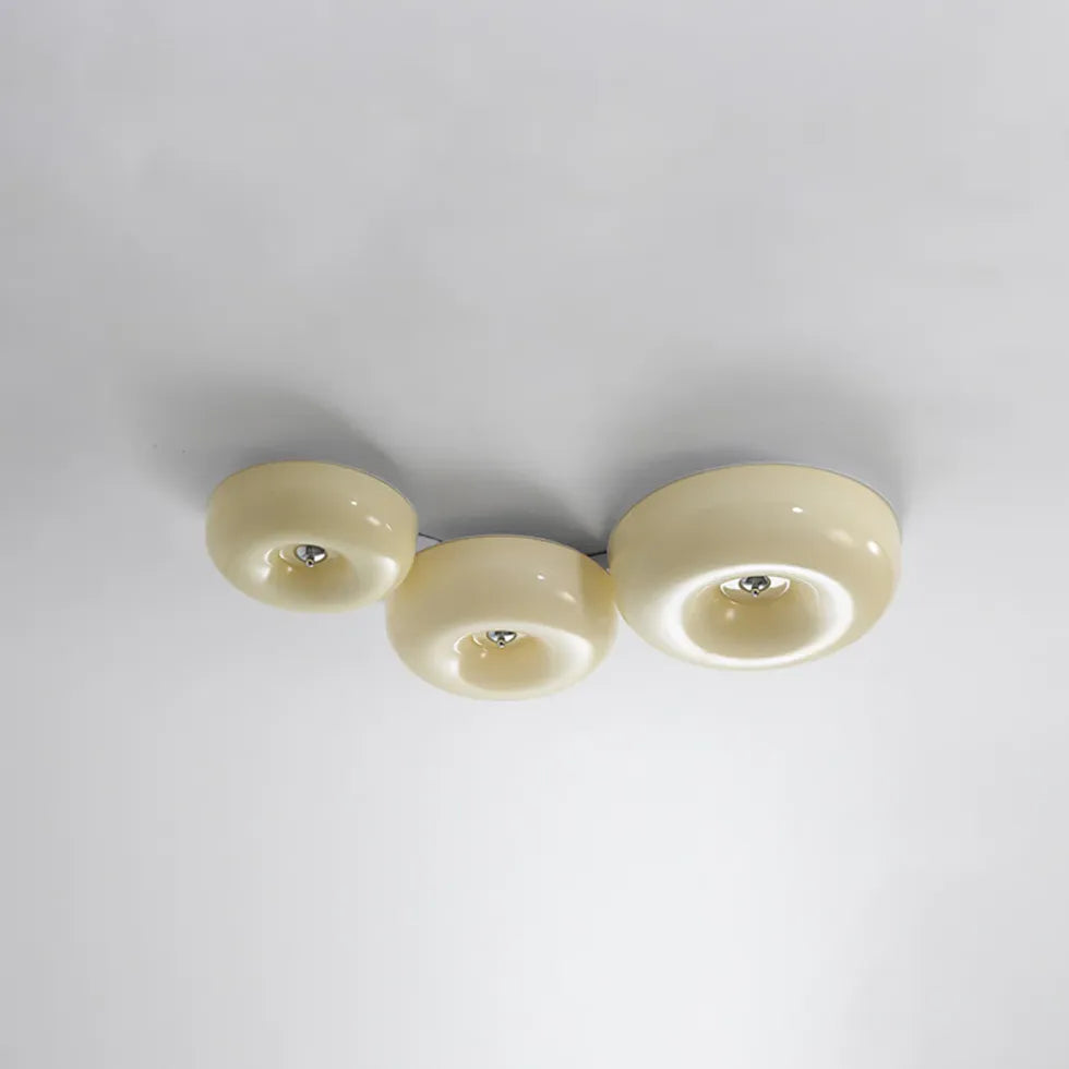Plafoniera led da incasso Vetro Giallo Rotondo - clowasit.com