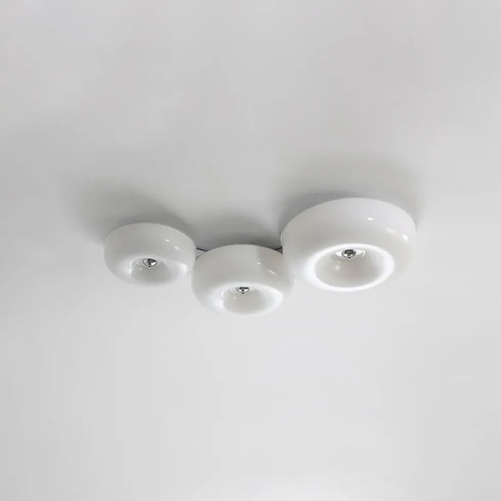 Plafoniera led da incasso Vetro Giallo Rotondo - clowasit.com
