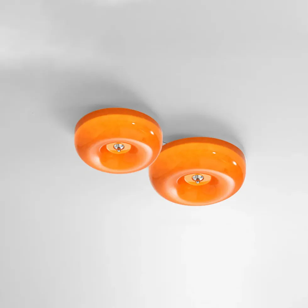 Plafoniera led da incasso Vetro Giallo Rotondo - clowasit.com